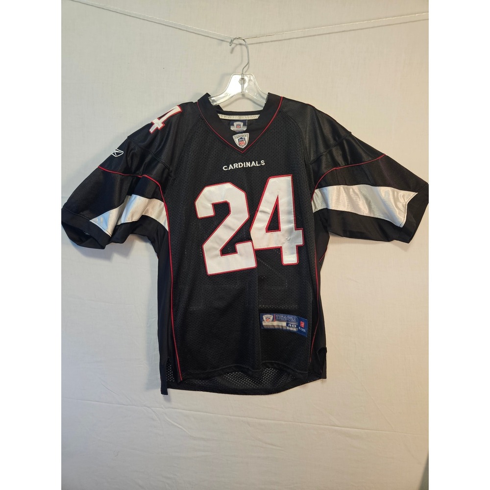 Reebok NFL Arizona Cardinals Adrian Wilson 24 Black Jersey Men Size 48 R700A 08